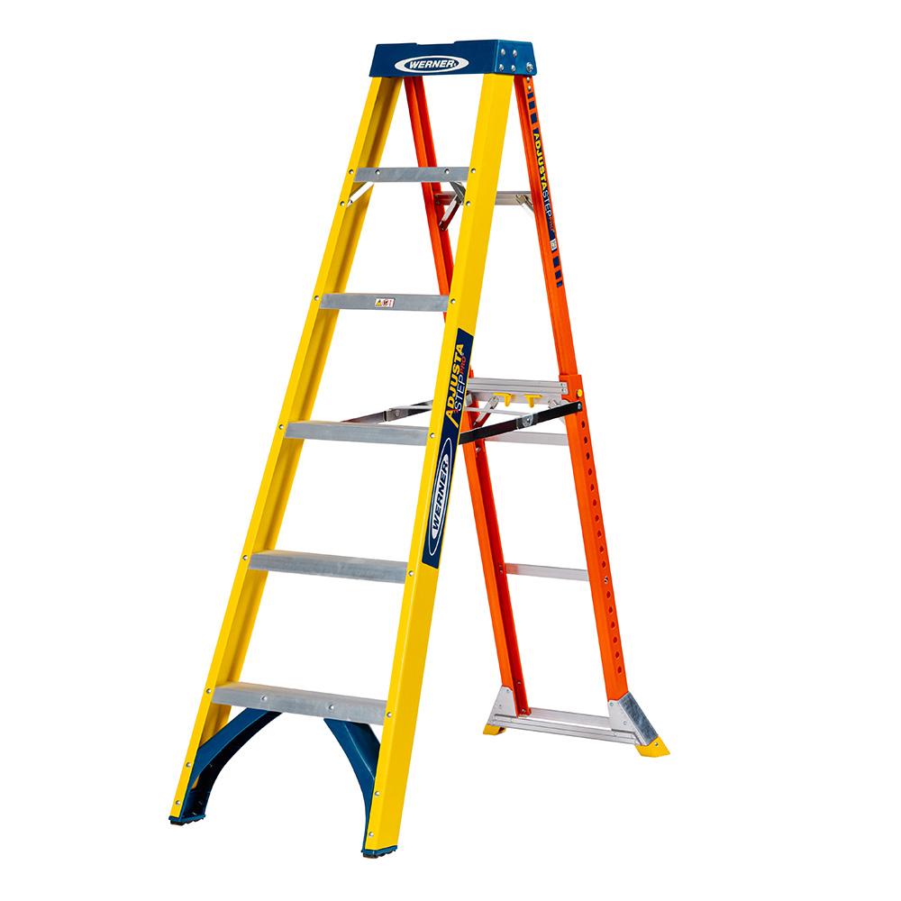 werner_6_tread_adjustastep_pro_fibreglass_stepladder_primary