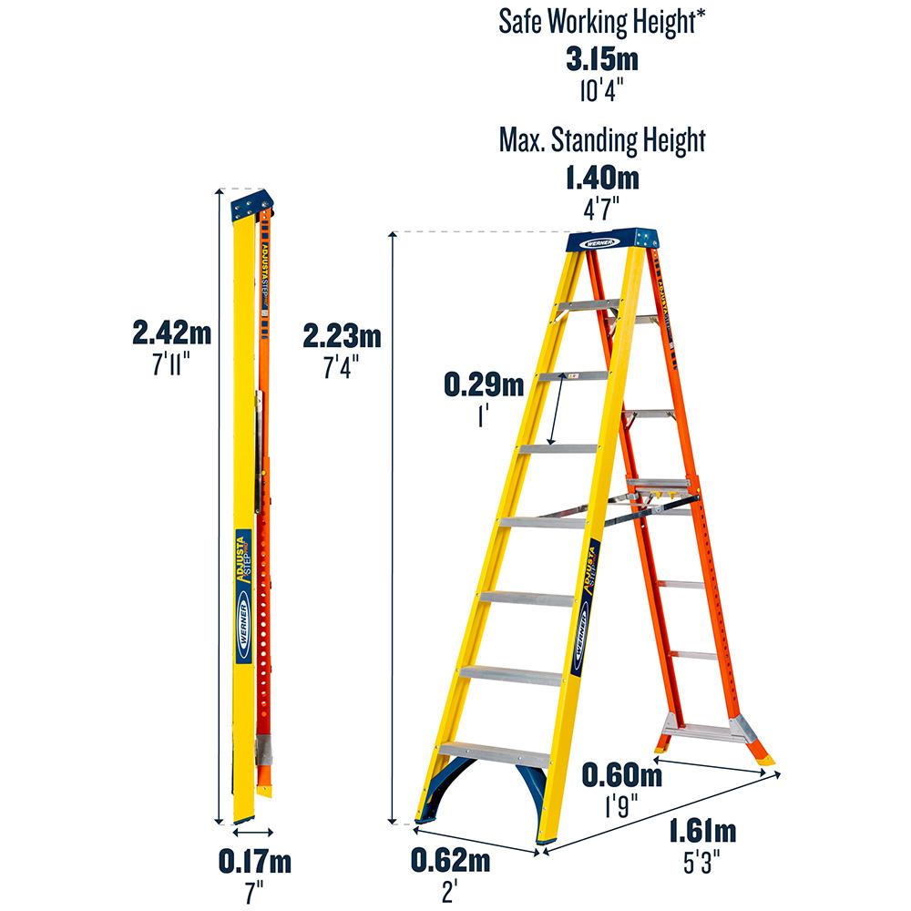 werner_8_tread_adjustastep_pro_fibreglass_stepladder_dims