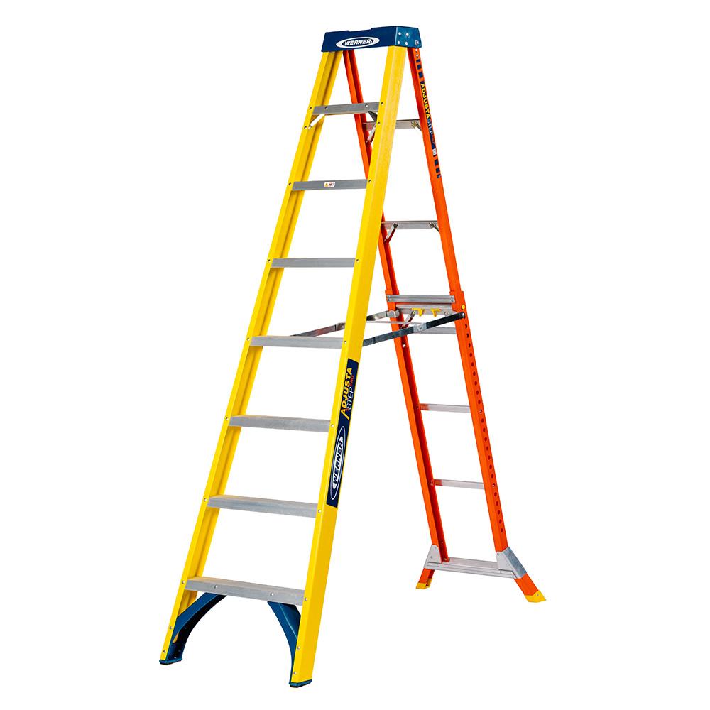 Werner AdjustaStep Pro Fibreglass Stepladder