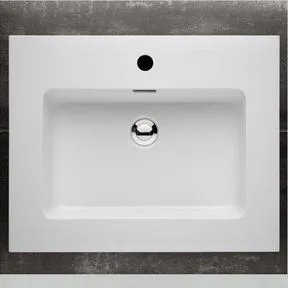 Deco 60 Grey Ash Vanity Cabinet & Basin with Stainless Steel Mixer Tap, Stainless Chrome Waste & Plug