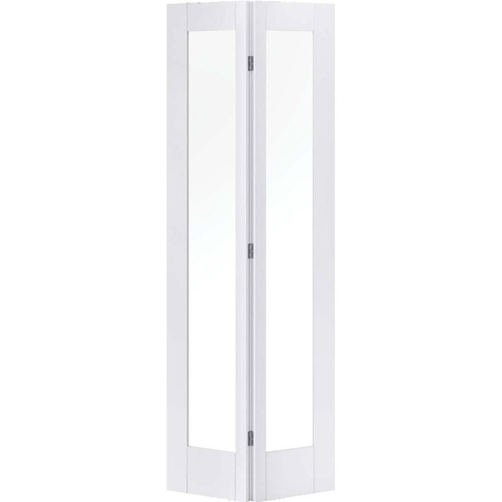 LPD Pattern 10 White Primed Clear Glass Internal Bifold Door