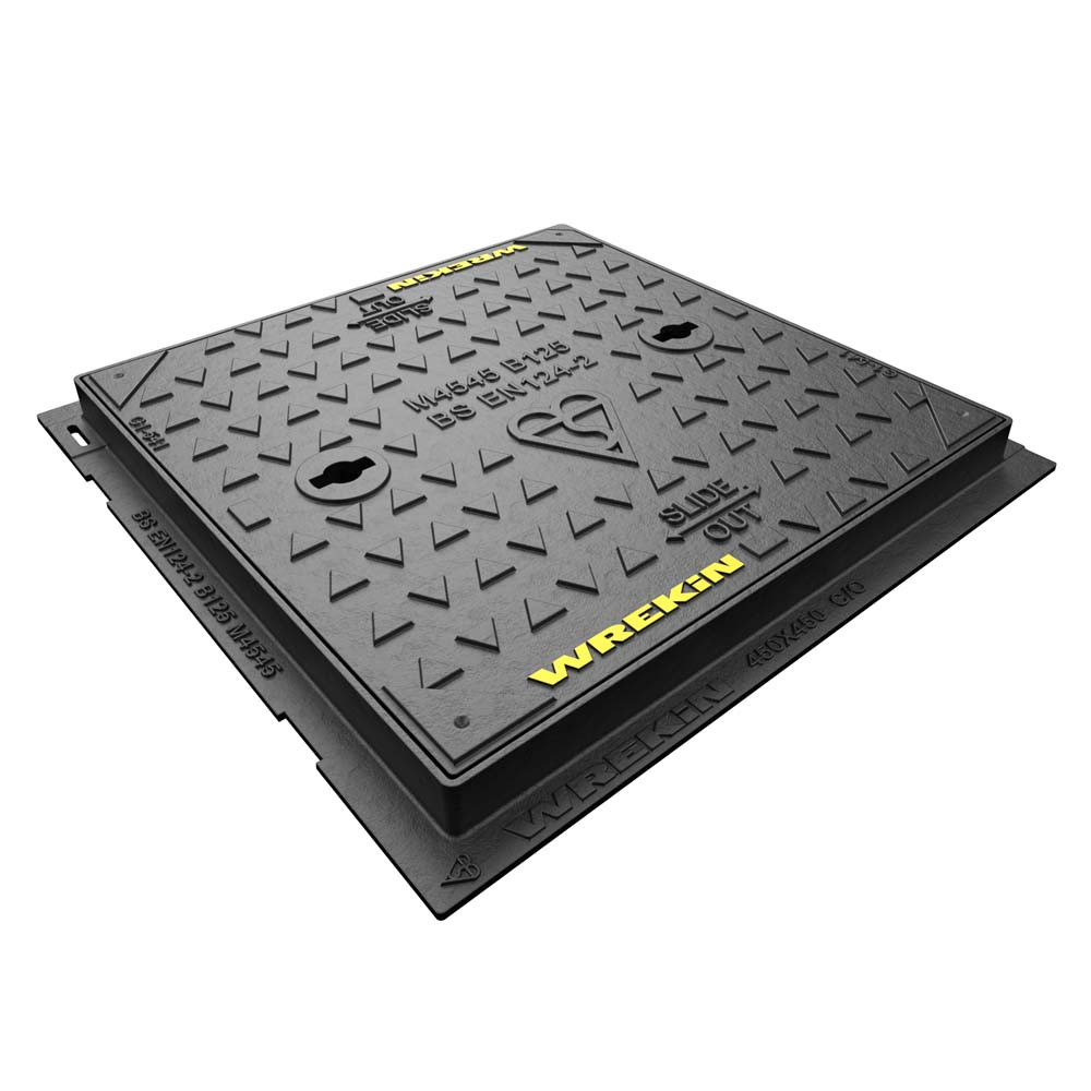 Wrekin Ductile Iron Manhole Cover and Frame 450mm x 450mm x 50mm - B125