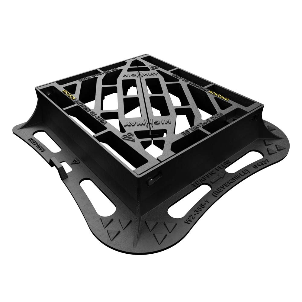 Wrekin Highways Ductile Iron Gully Grate 430mm x 370mm x 100mm - D400
