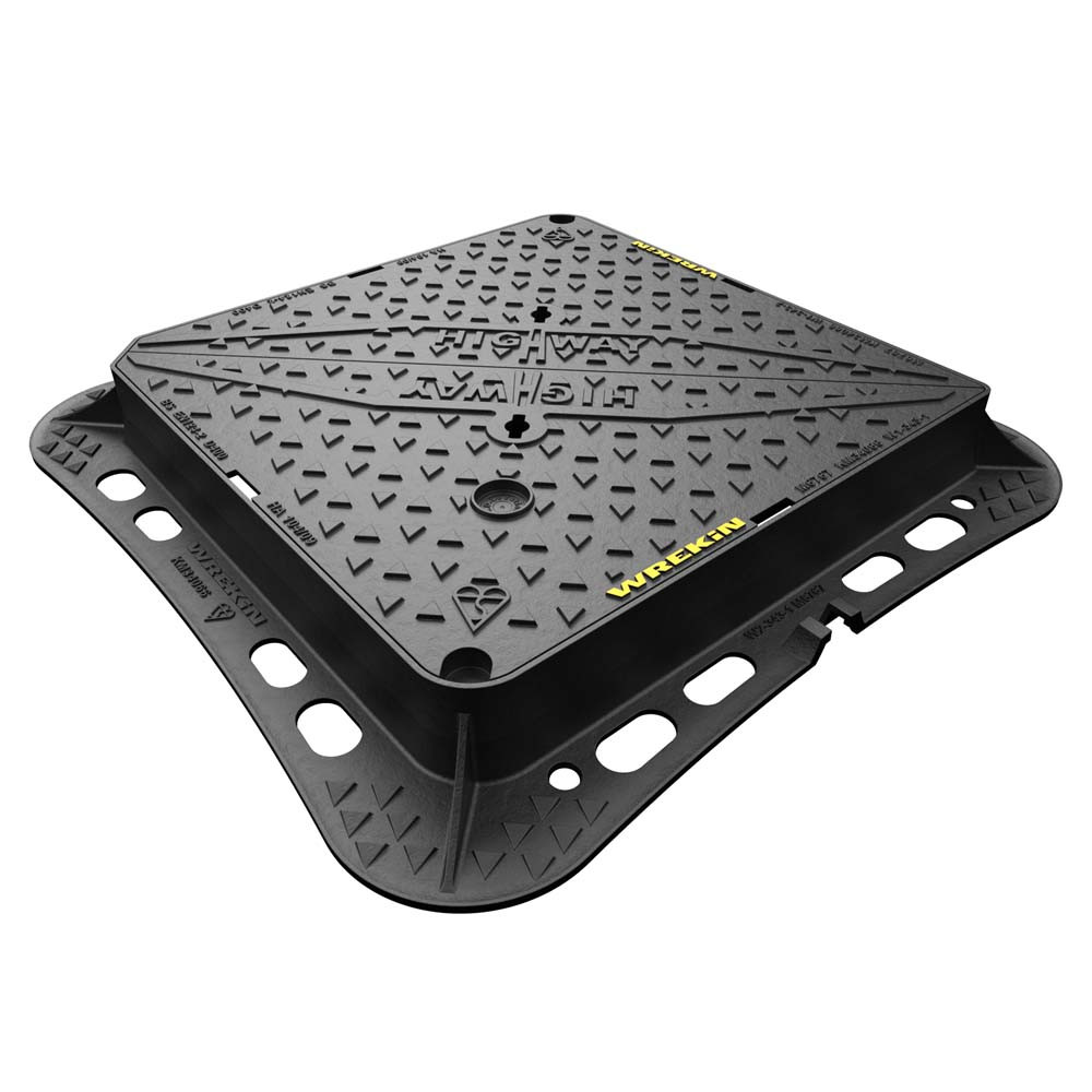 Wrekin Highways Ductile Iron Manhole Cover 675mm x 675mm x 100mm - D400