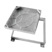 Wrekin Galvanised Steel Single Recessed 80mm Block Paving Manhole Cover - 44 Tonnes