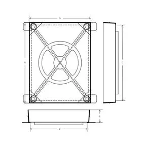 WREKIN Steel Recessed Light Duty Access Cover & 80mm Tray - 600mm x 450mm