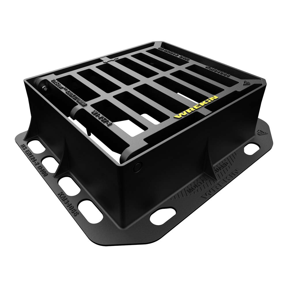 Wrekin Tri-Star Ductile Iron Gully Grate D400 - 430mm x 370mm x 150mm