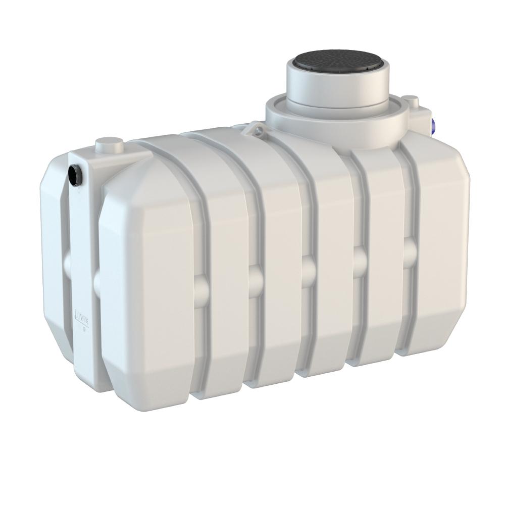 WTE EPIC 6 Person Shallow Dig Septic Tank with 200mm Extension Turret - 3100 Litre