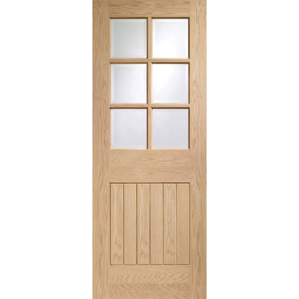 xl joinery internal oak suffolk 6 light bevelled glazed cottage door
