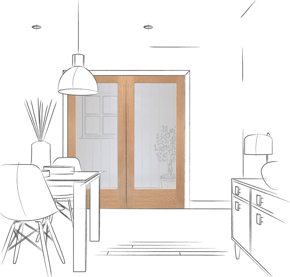 xl joinery internal oak suffolk clear etched glazed cottage door pair drawing