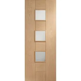 XL Joinery Messina Fully Finished Oak Clear Glazed Internal Flush Door
