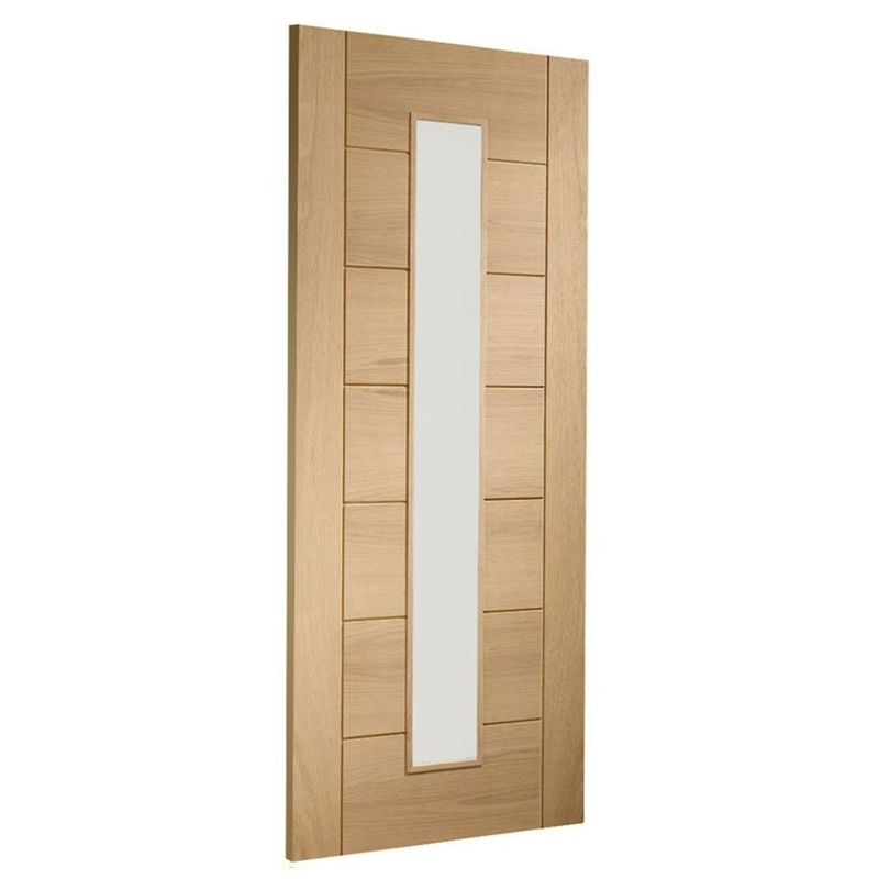 XL Joinery Palermo Unfinished Oak 1 Light Clear Glazed Internal Flush