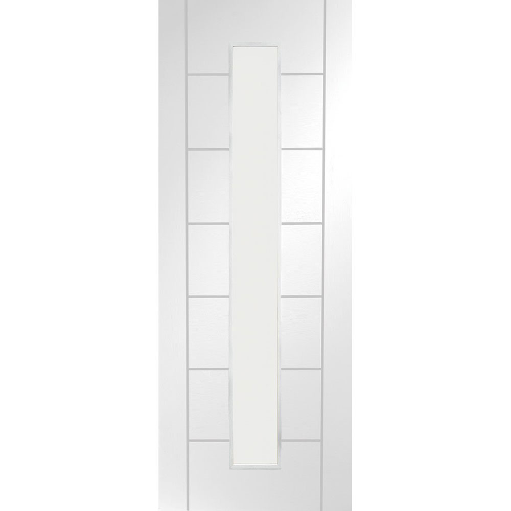 XL Joinery Palermo White Primed Palermo Clear Glazed Internal Flush Door