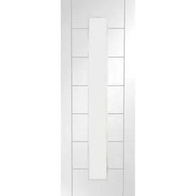 XL Joinery Palermo White Primed Palermo Clear Glazed Internal Flush Door