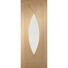 XL Joinery Pesaro Fully Finished Oak Pesaro Clear Glazed Internal Flush Door
