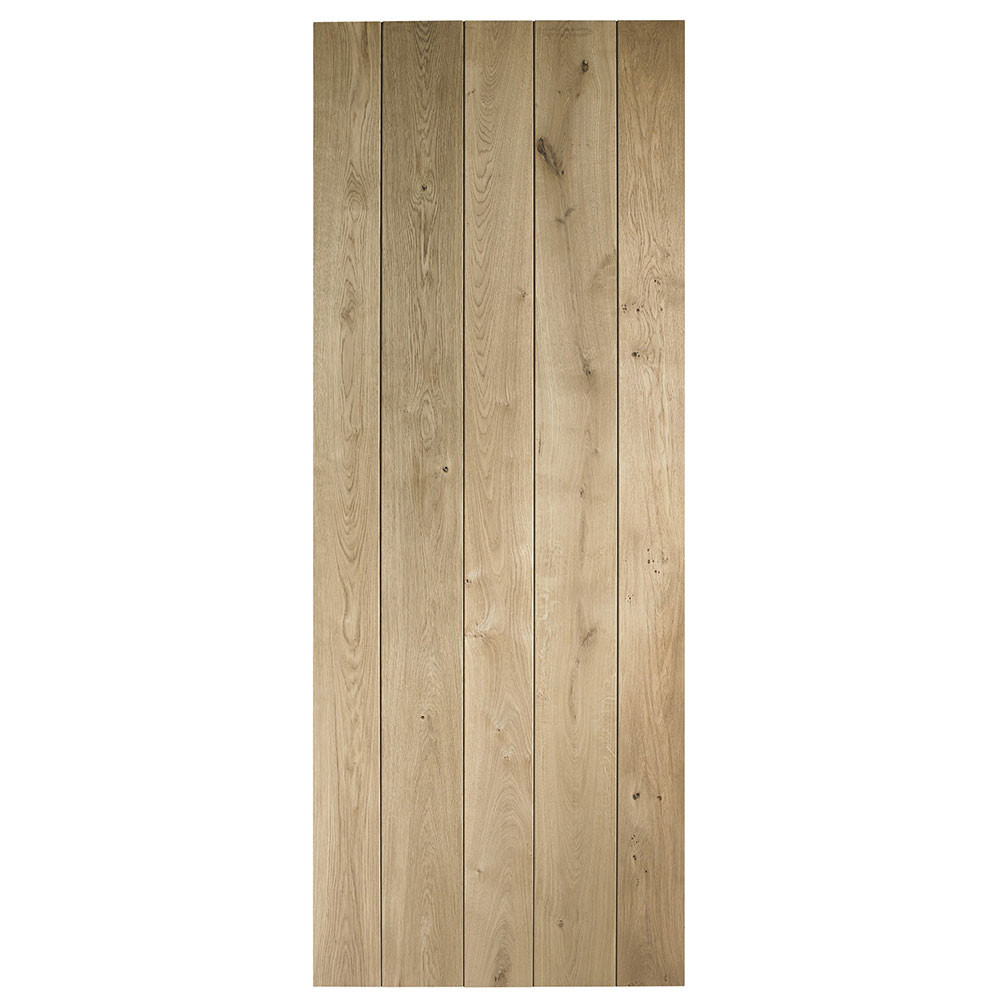XL Joinery Rustic Unfinished Cottage Oak Ledged Barn Internal Door