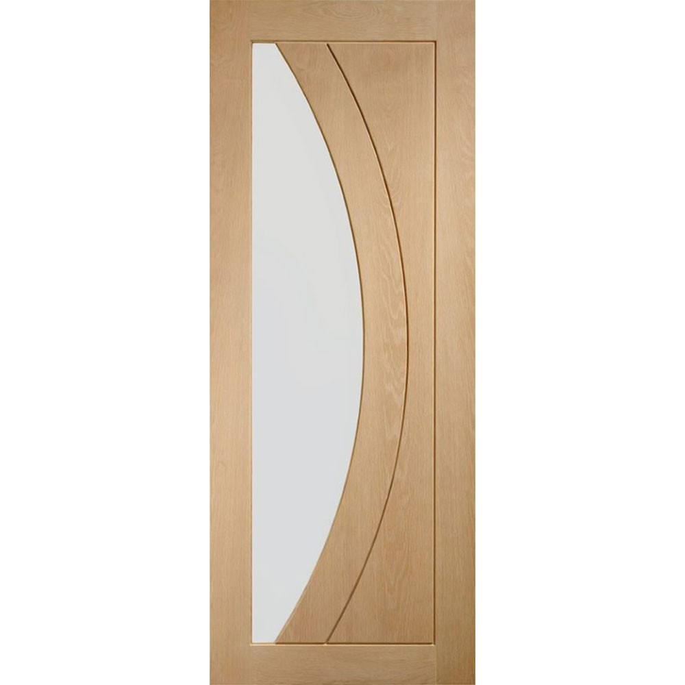 XL Joinery Salerno Unfinished Oak Clear Glass Internal Door