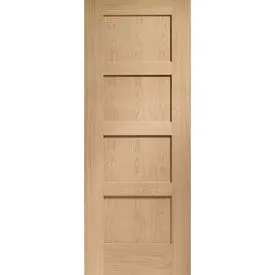 XL Joinery Shaker 4 Panel Fully Finished Oak Internal Door