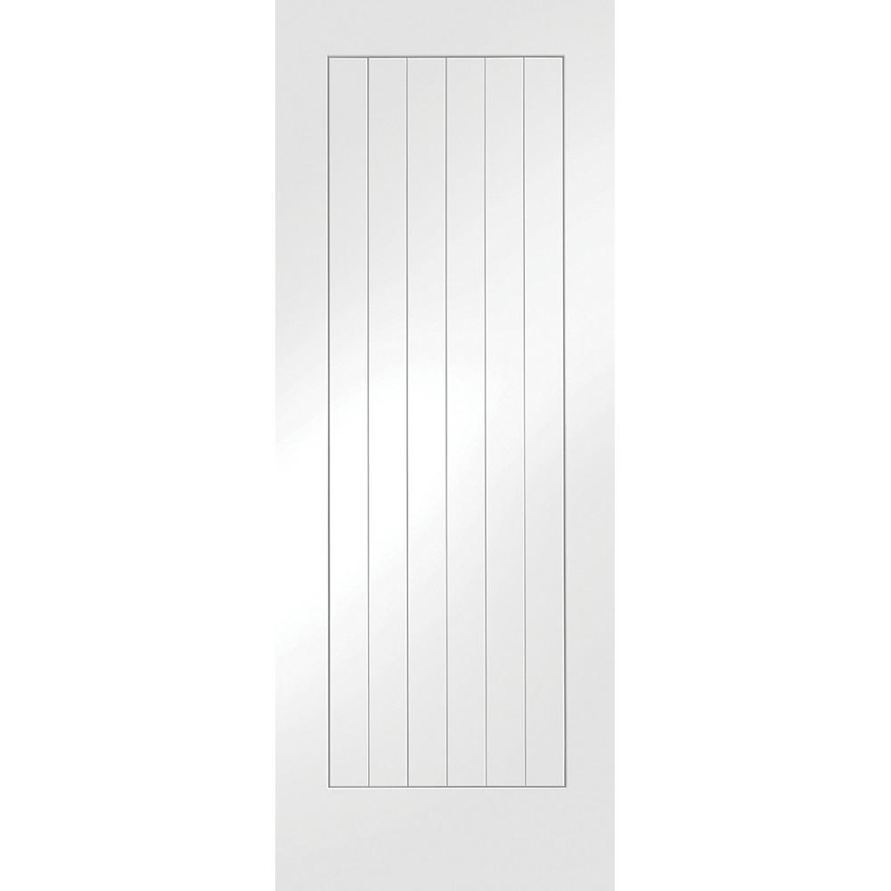 XL Joinery Suffolk Vertical Cottage Panel White Primed Internal FD30 Fire Door