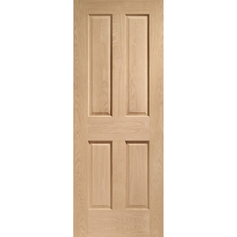 XL Joinery Traditional NRM Victorian 4 Panel Unfinished Oak Internal FD30 Fire Door