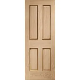 XL Joinery Raised Mouldings Victorian 4 Panel Unfinished Oak Internal Door