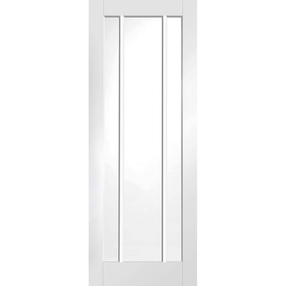 XL Joinery Worcester White Primed Worcester Clear Glass Internal Door