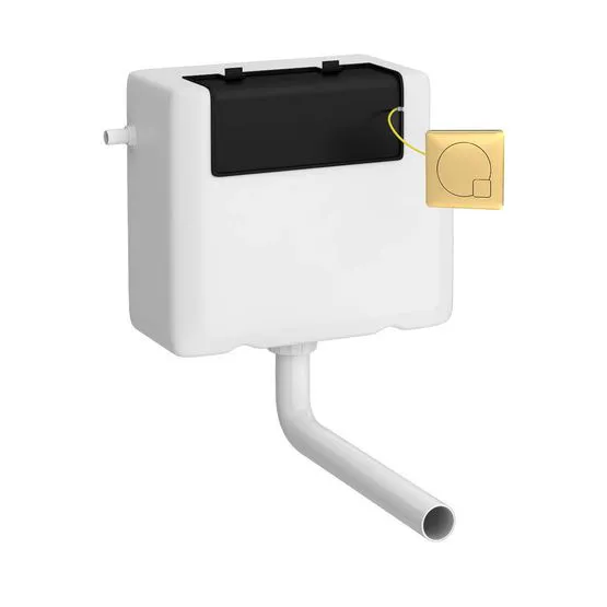 Nuie Dual Flush Cistern With Side Inlet & Square Push Button Price Comparisons | Compare The Build