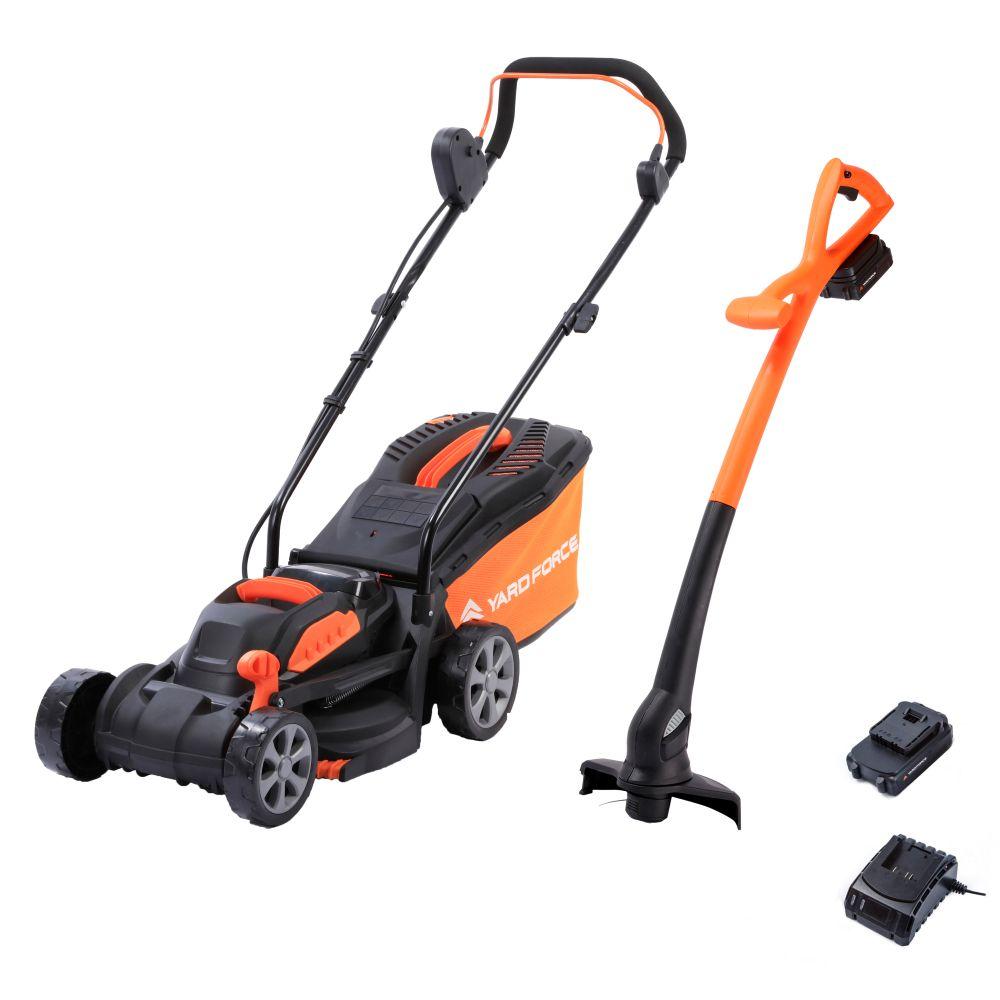 YardForce 20V Cordless Lawn Mower & Line Trimmer Set