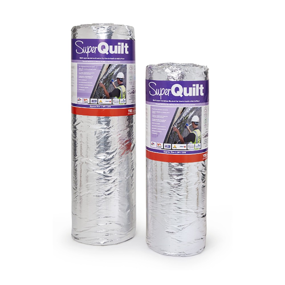 YBS SuperQuilt Multi-layer Thermal Foil Insulation - 1.2m x 10m Roll