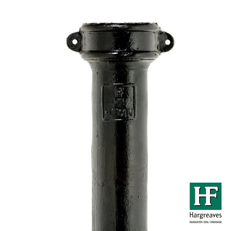 Premier Soil Cast Iron 100mm Eared Soil Pipe - 1829mm