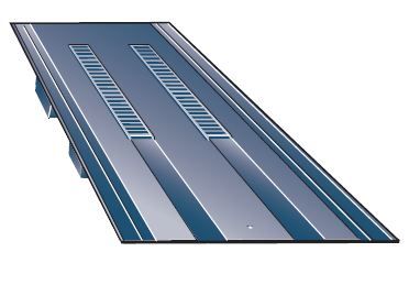 Flush Fitting Slate Roof Vent For 600mm x 300mm (Airflow 10000mm2)