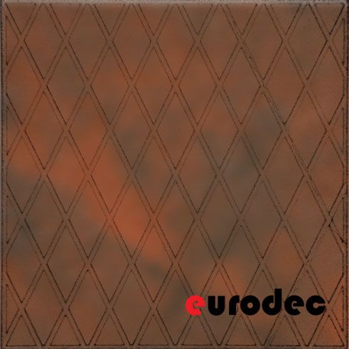 Aged Terracotta Diamond Promenade Tile  (297mm x 297mm x 12mm)