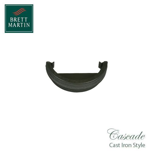 Cascade Cast Iron Style 112mm Roundstyle External Stopend - Black