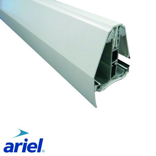 Self Supporting Polycarbonate System End Glazing Bar (4.0m) - White