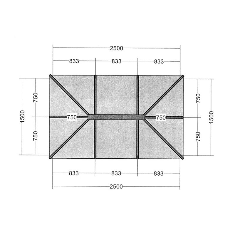 ATLAS White Aluminium Roof Lantern with Electric Roof Vent 2.5m x 1.5m