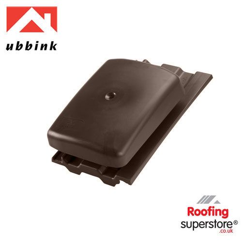 Ubbink UB19 Square Profile Mini Castellated Tile Vent - Sepia