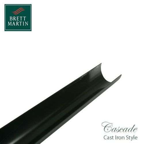 Cascade Cast Iron Style 115mm x 4m Plastic Deepstyle Guttering - Black