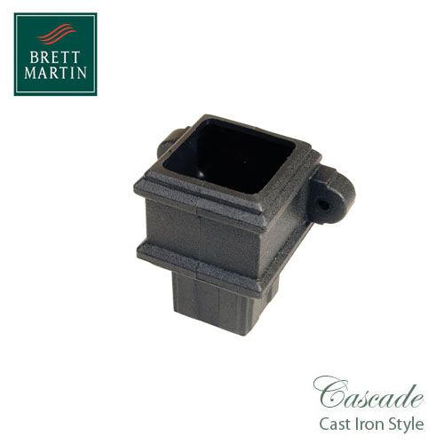 Cascade Cast Iron Style 65mm Plastic Pipe Coupler With Lugs - Black