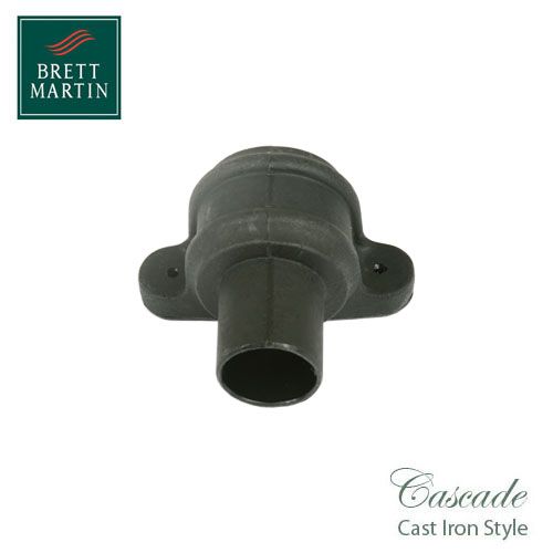 Cascade Cast Iron Style 68mm Plastic Pipe Coupler With Lugs - Black