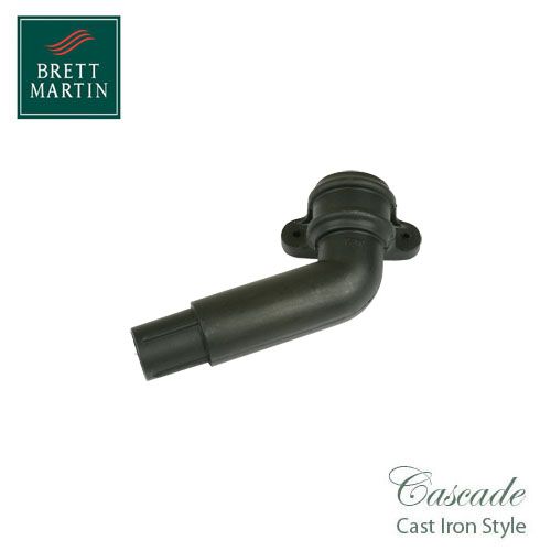 Cascade Cast Iron Style 68mm Plastic 112.5dg Spigot Bend L/H - Black