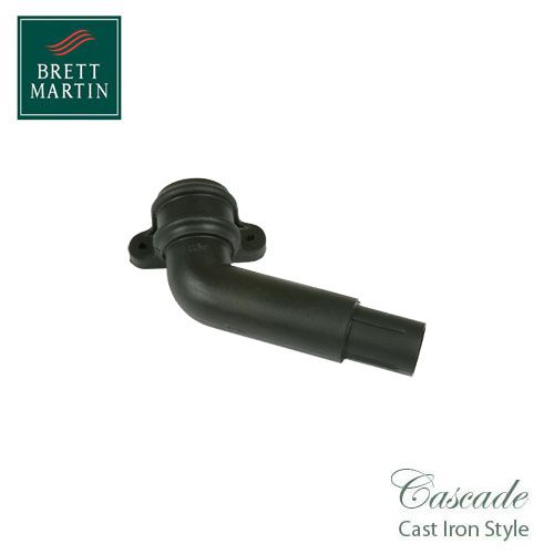 Cascade Cast Iron Style 68mm Plastic 112.5dg Spigot Bend R/H - Black