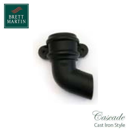 Cascade Cast Iron Style 68mm Plastic Handed Shoe With Lugs R/H - Black