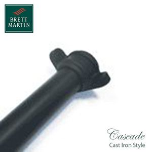 Cascade Cast Iron Style 68mm x 2.5m Corner Socketed Pipe (Black)