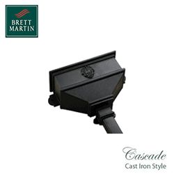 Cascade Cast Iron Style 65mm & 68mm Long Hopper With Shell (Black)