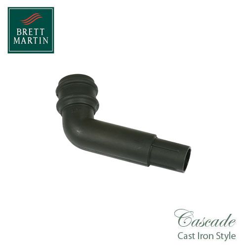Cascade Cast Iron Style 105mm Plastic Round 112.5dg Bend (Black)