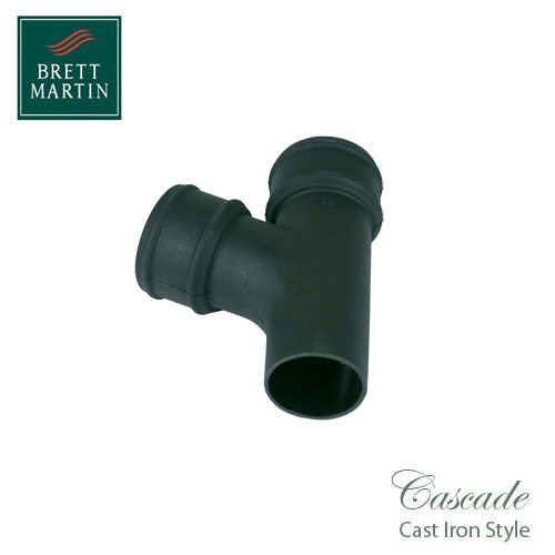 Cascade Cast Iron Style 105mm Plastic Round 112.5dg Branch (Black)