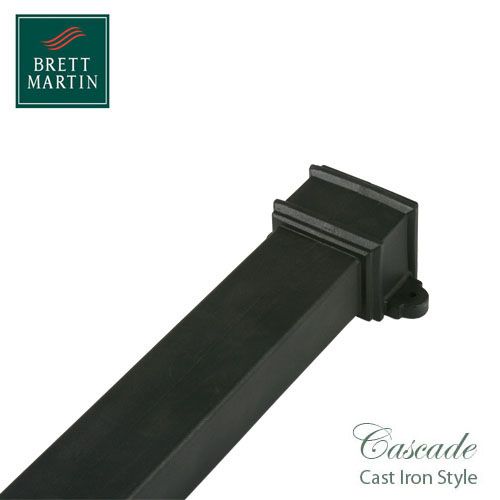 Cascade Cast Iron Style 100 x 75mm x 1.8m Socketed Pipe & Lugs (Black)