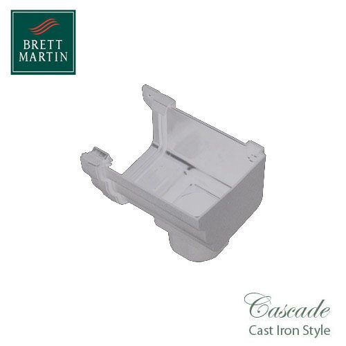 Cascade Cast Iron Style 106mm Prostyle Stopend Outlet R/H - White