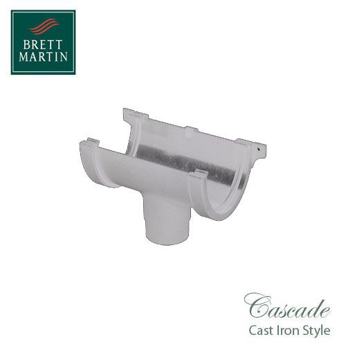 Cascade Cast Iron Style 115mm Plastic Deepstyle Running Outlet - White