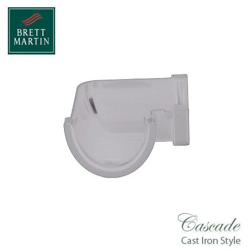 Cascade Iron Style 115mm Plastic Deepstyle 90dg Angle - White